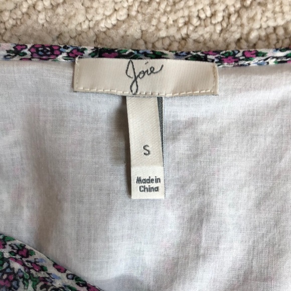 Joie | Sevigny Printed Silk Dress - Pink, Blue, Green and White - Picture 5 of 13